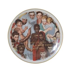 Norman Rockwell The Golden Rule Decorative Plate Collection